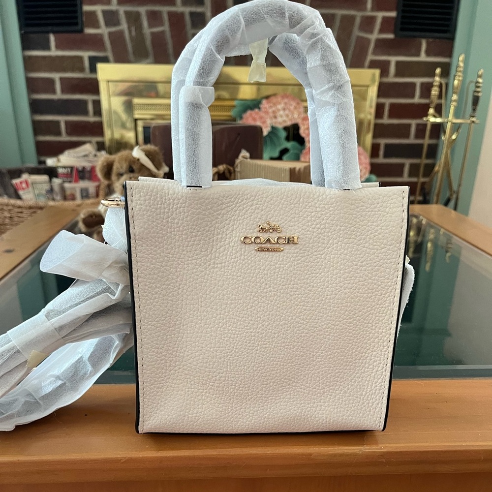 NWT Coach with tan signature mini tote